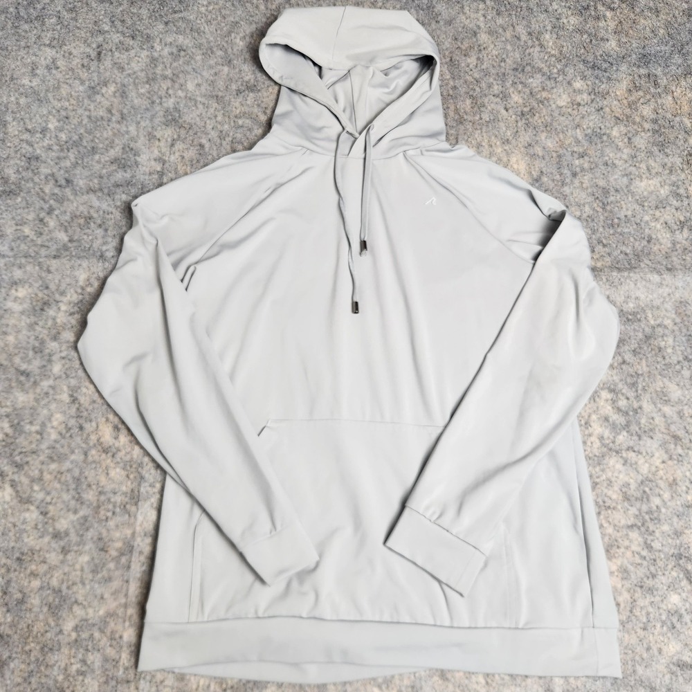 Redvanly Larkin Hoodie Men M Gray Golf Pullover Stretch Performance Long Sleeved